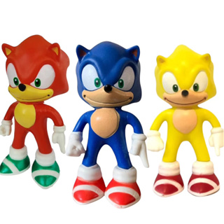 Kit Sonic Completo 🌀 3 Bonecos Sonic Vermelho, Amarelo, Azul | Infantil em Oferta na Shopee