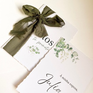 Par Caderno de Votos Casamento Verde Oliva em Oferta na Shopee