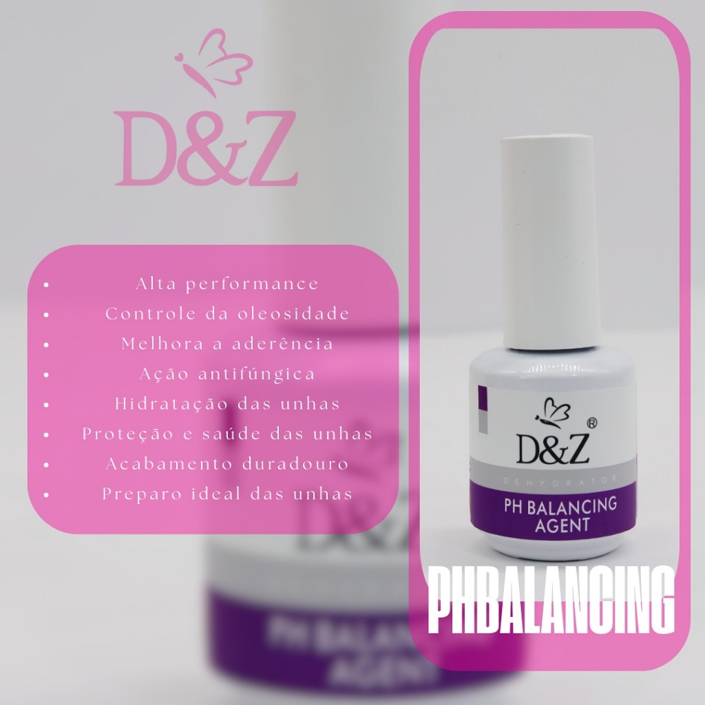 Desidratador de Unhas D&Z 15ml | PH Balancing Agent Preparador para Gel e Fibra
