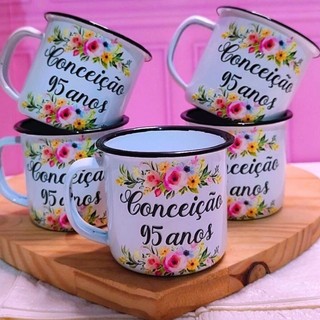 Canecas Esmaltadas Personalizadas/Personalize com o tema do aniversário /Lembrancinhas/Aniversario