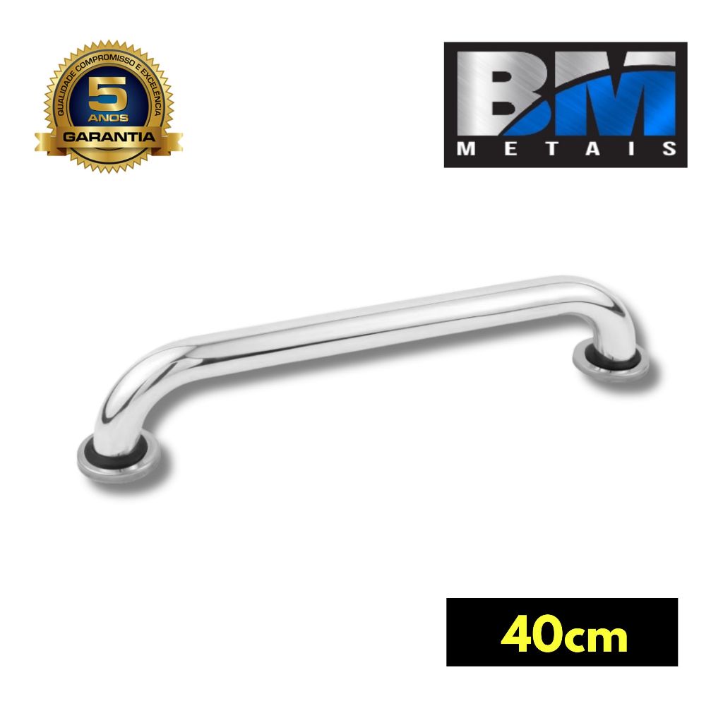 Barra de Apoio 40 CM Para Banheiro Corredores Piscinas Escadas Corrimão Vaso Sanitário Idoso PCD em Oferta na Shopee