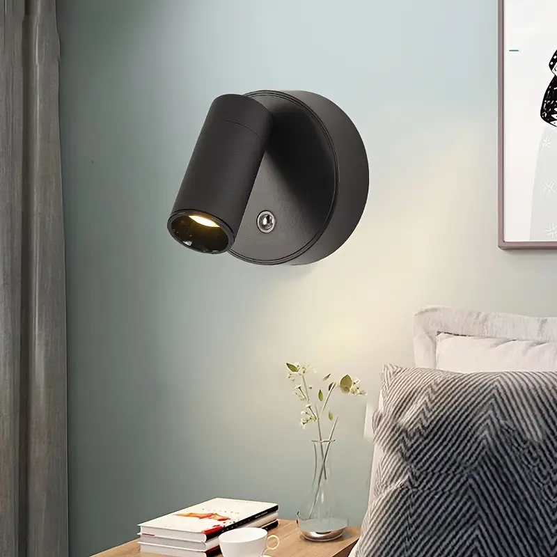 Luminária para quarto sem fio recarregável LED Leitura arandela de parede abajur de cabeceira