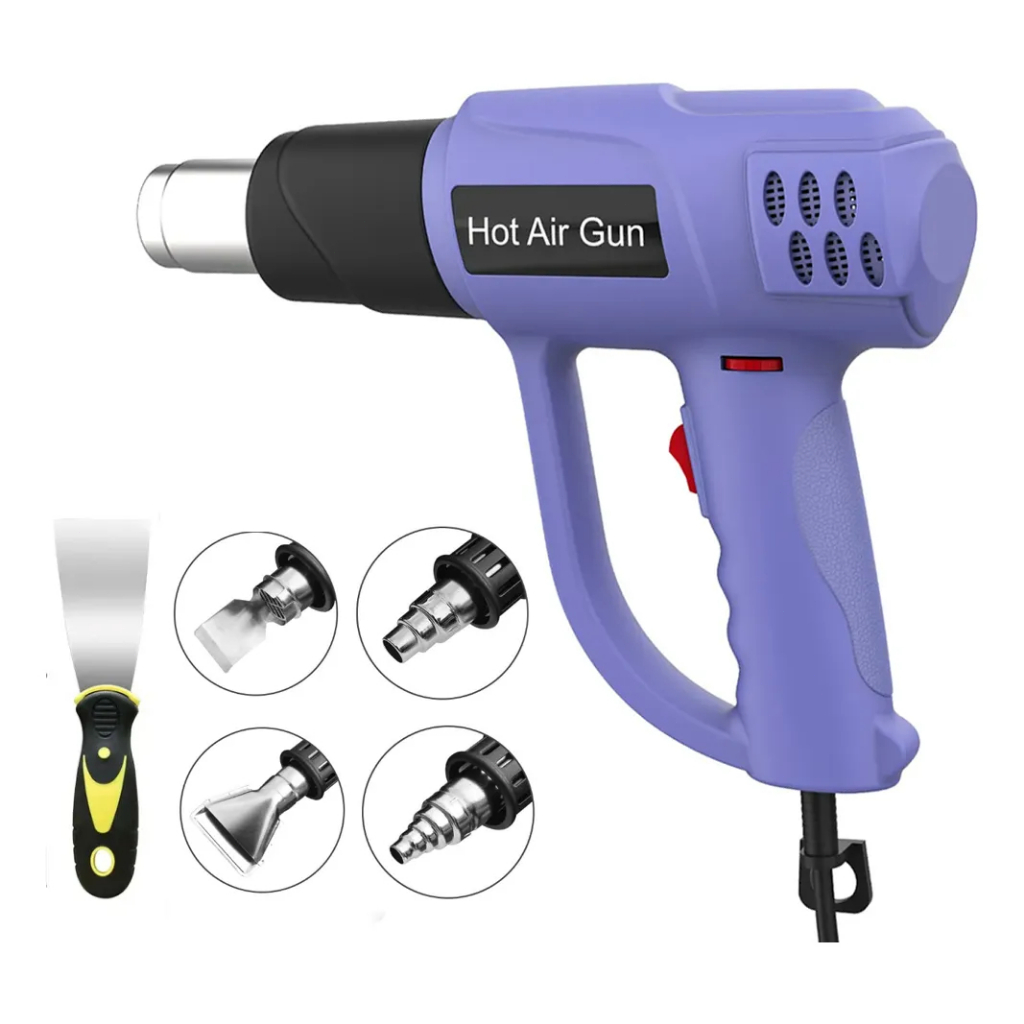 Soprador Térmico Profissional com 5 bicos Multifuncionais Aquecimento Rápido Modo de Temperatura Dupla para uso Doméstic em Oferta na Shopee