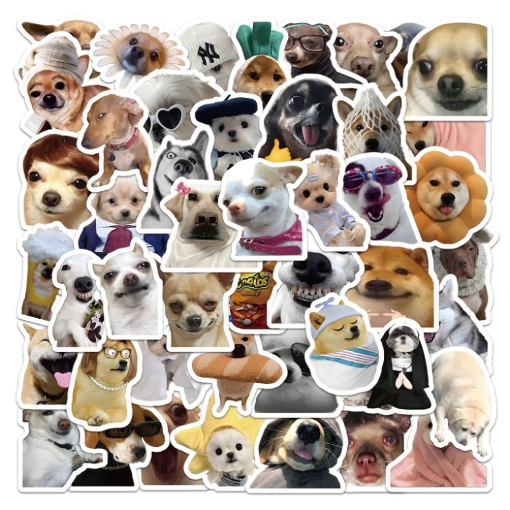 50 Stickers Memes de Cachorrinhos | Adesivos para Kindle, Planner, Journal e Scrapbook em Oferta na Shopee