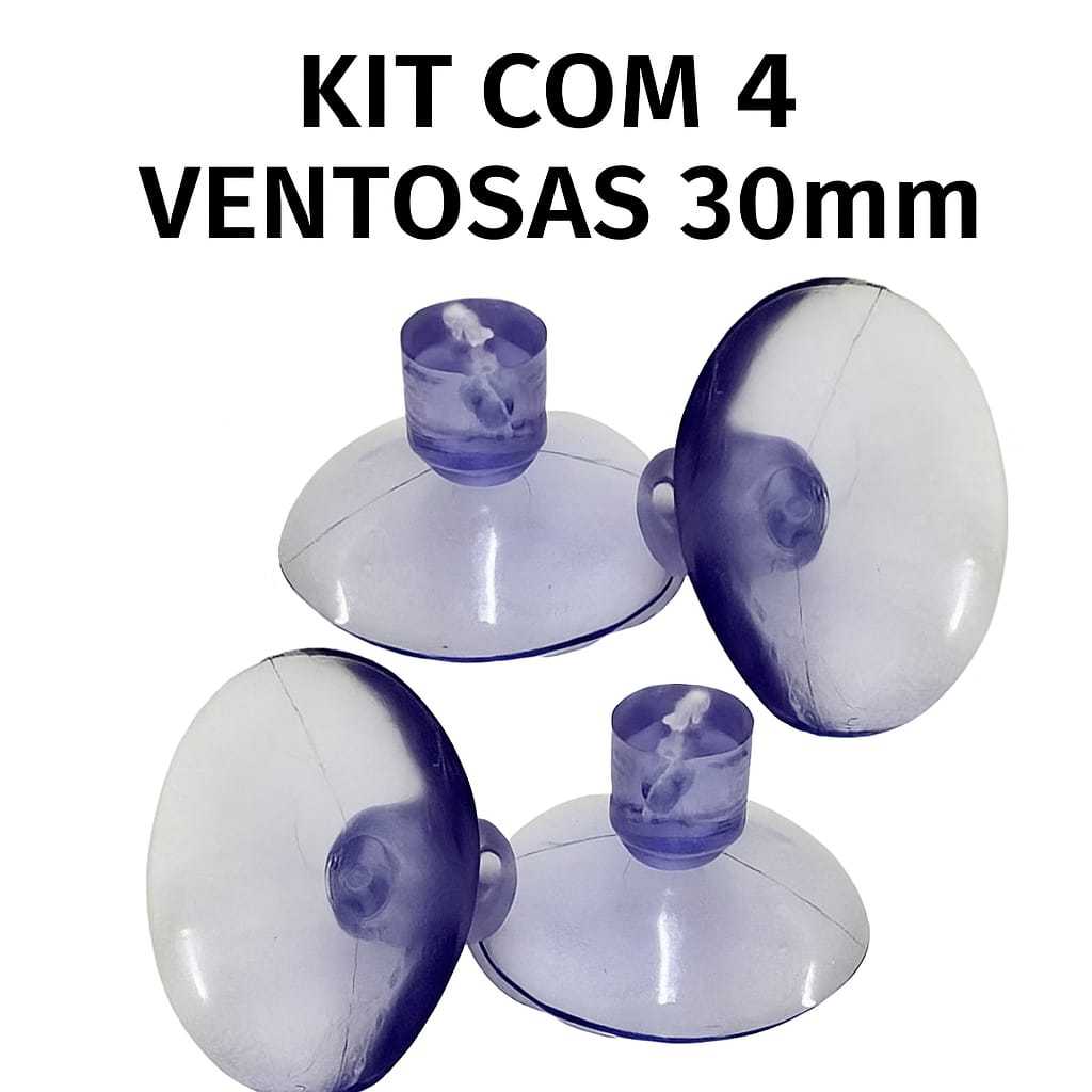 KIT 4 VENTOSA 30mm (3cm) DE SILICONE COM CABEÇA LONGA ( IDEAL PARA TAMPO DE MESA DE VIDRO)