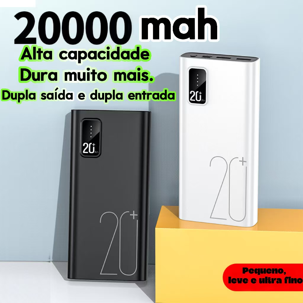 Carregador Portátil 20000mah grande capacidade power bank 22.5w rápido portátil bateria Com Tela Lcd 100% Original