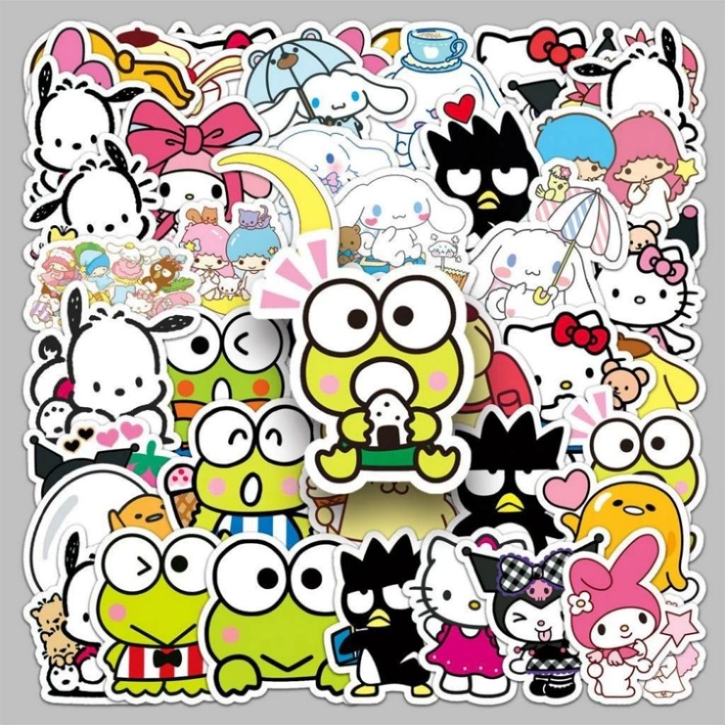 50 Stickers Sanrio - Hello Kitty | Adesivos para Kindle, Planner, Journal e Scrapbook