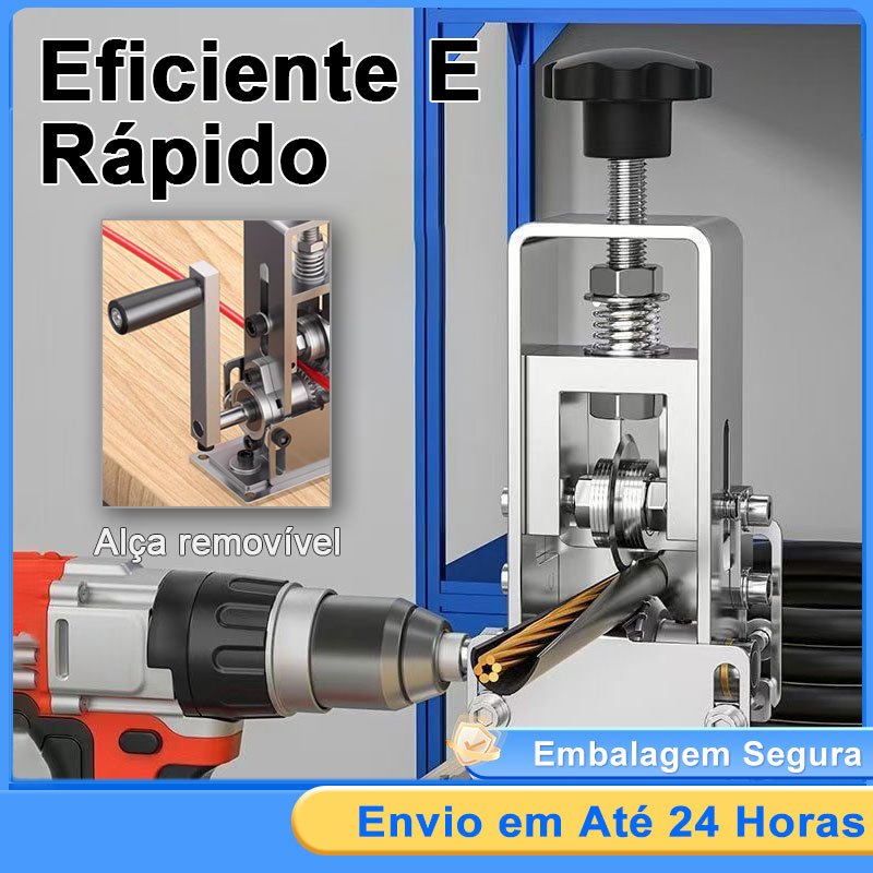 Descascadora de Fios 1-25mm Cobre/Alumínio - Manual/Elétrico com Suporte para Furadeira