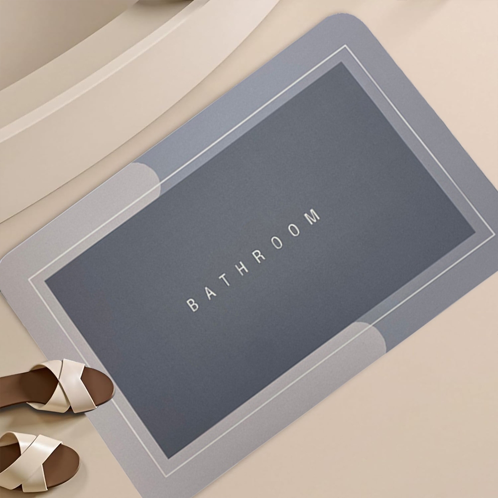 Tapete Banheiro Super Absorvente e Antiderrapante com Várias Cores, Secagem Rápida para La...