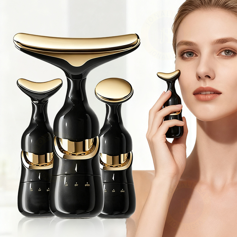 3 Em 1 Massageador Facial Vibratório Lifting Elétrica Recarregável Anti-idade Firmeza Pescoço N7