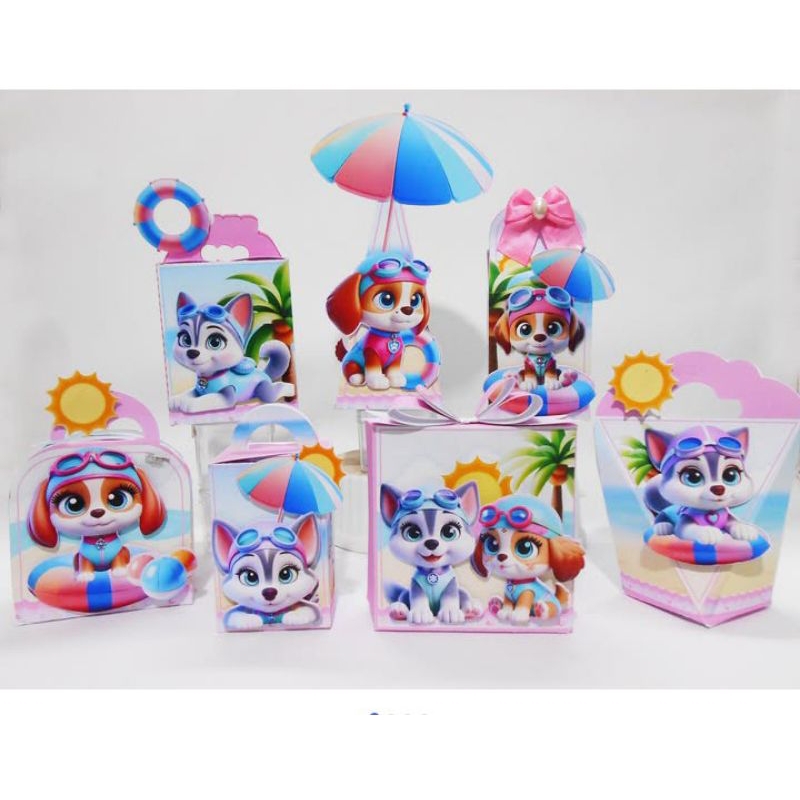 kit personalizado patrulha canina pool party/ lembrancinha patrulha canina pool party