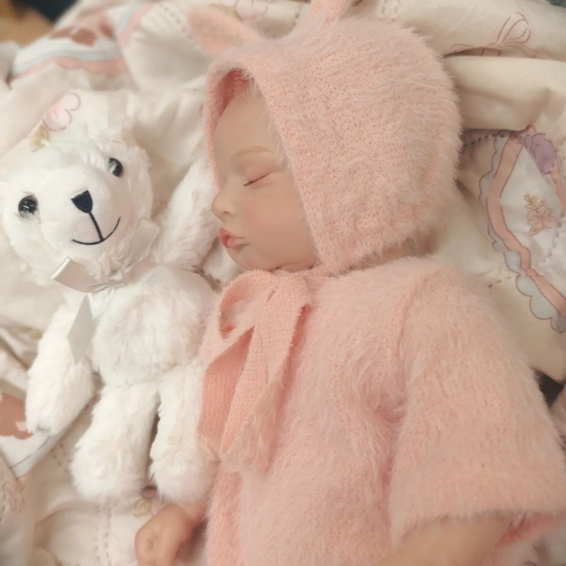 Boneca Bebê Reborn De Silicone Pintada Original Realista Pode Dar Banho Envio Imediato Bonecas Bebe Dormindo em Oferta na Shopee