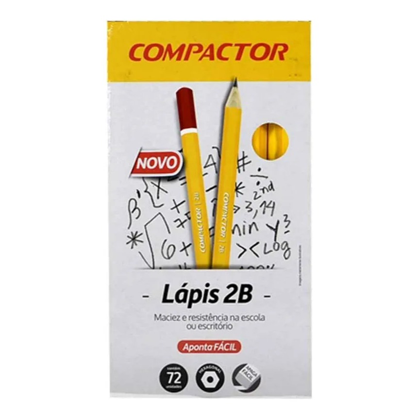 Lápis Preto 2b Técnico Compactor Caixa Com 72 Unidades
