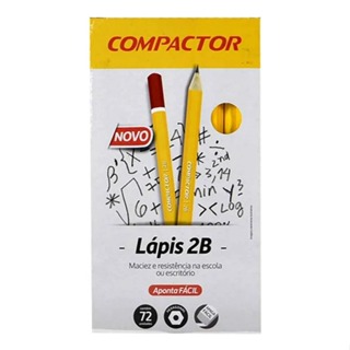 Lápis Preto 2b Técnico Compactor Caixa Com 72 Unidades em Oferta na Shopee