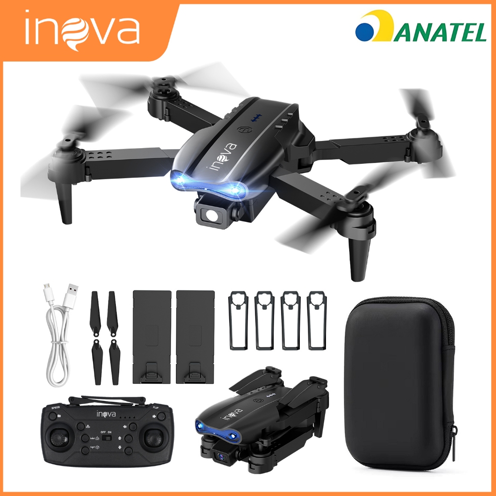 INOVA Drone com Câmera HD 1080P, Controle por Gestos e Motor Brushless para Iniciantes e 2 Bateriasc