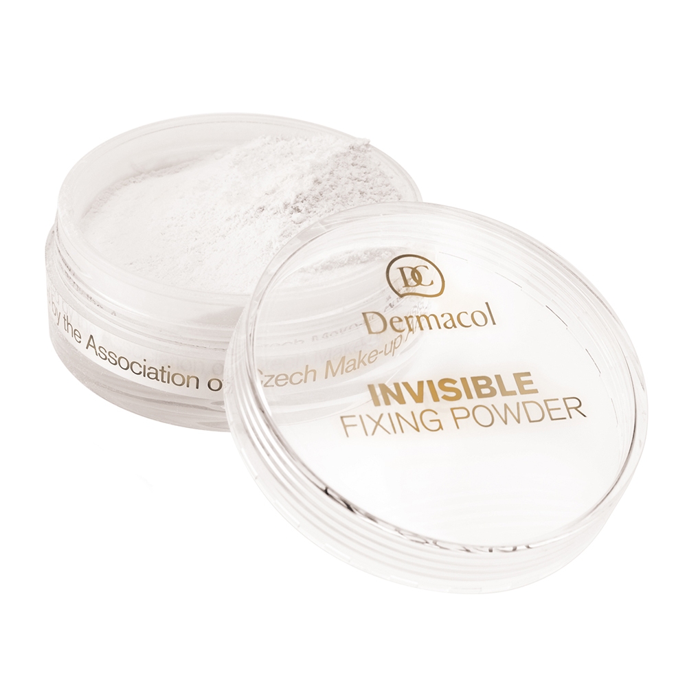 Dermacol Invisible Fixing Powder, Pó Facial Translúcido, Acabamento Acetinado, Melhora e Unifica o Tom da Pele, 13,5g