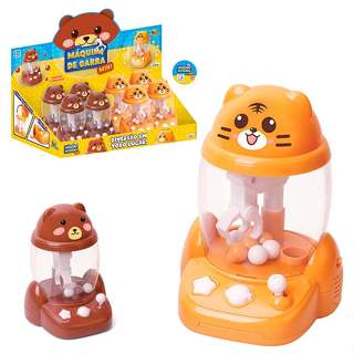 Brinquedo Mini Máquina de Garra Pega Bolinhas 14cm Ursinho ou Tigre Sortidos - Art Brink em Oferta na Shopee