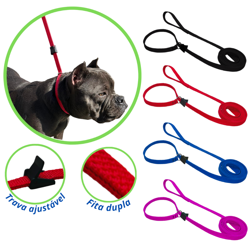 Coleira Guia Unificada Educativa para Cães Anti Puxão Adestramento Passeio