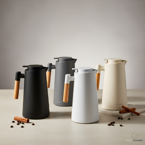 Garrafa Térmica Digital 1 Litro Para Chás/Café Design Moderno Cabo Madeira em Oferta na Shopee