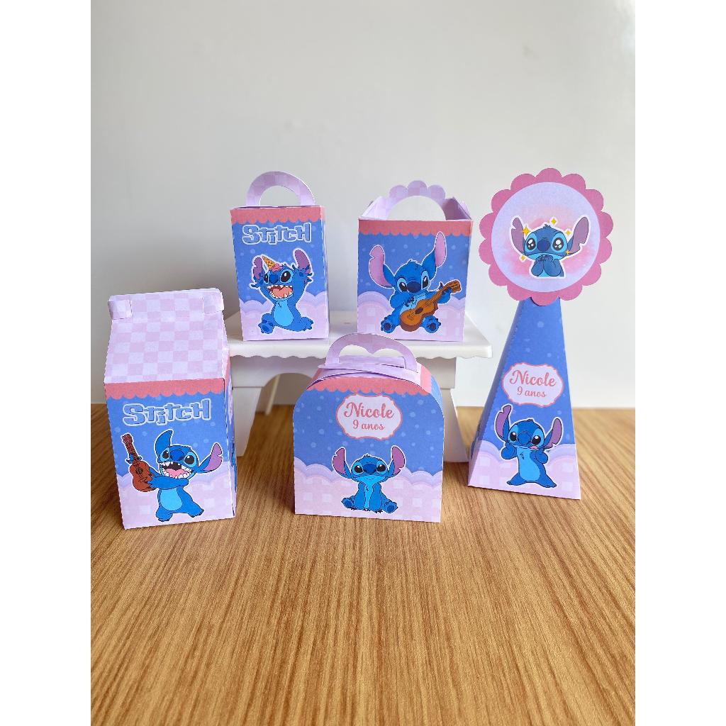 KIT FESTA STITCH Personalizado Pegue e Monte Lembrancinhas - Aniversário - Caixinha Personalizadas