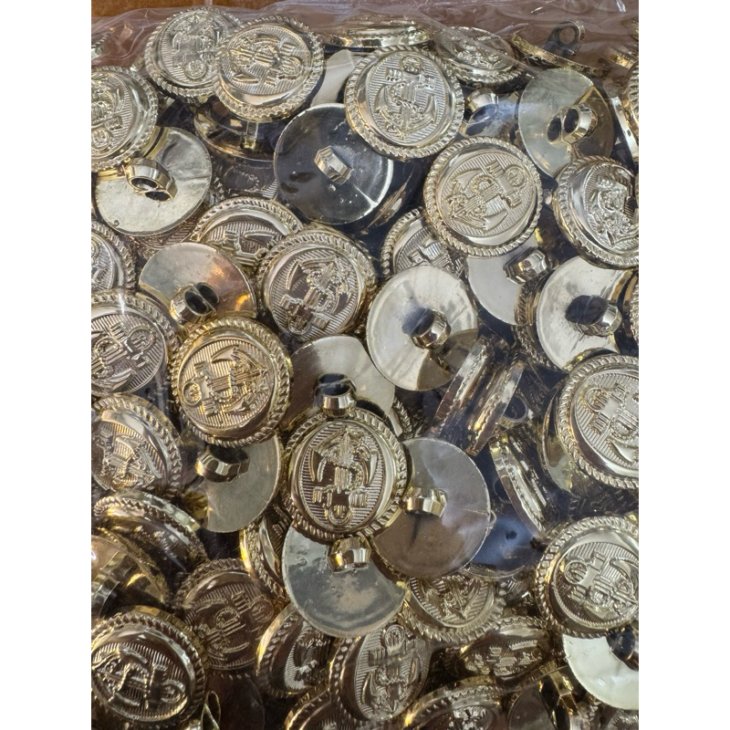 Botão De Pezinho Dourado Costura Roupa TAM34-(21,5mm) com 100unidades