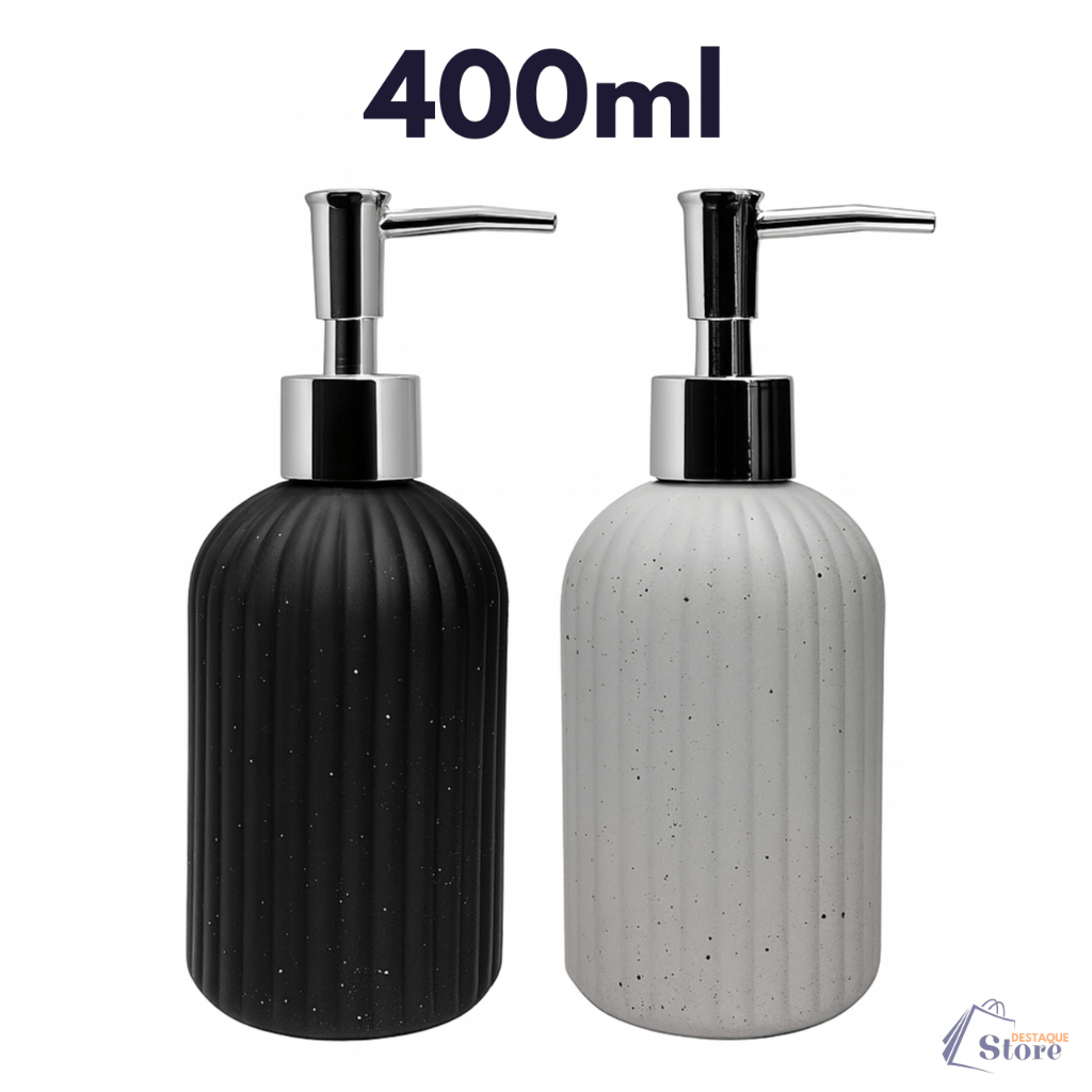 Porta Sabonete Líquido Elegante Vidro Para Banheiro Cozinha 400ml