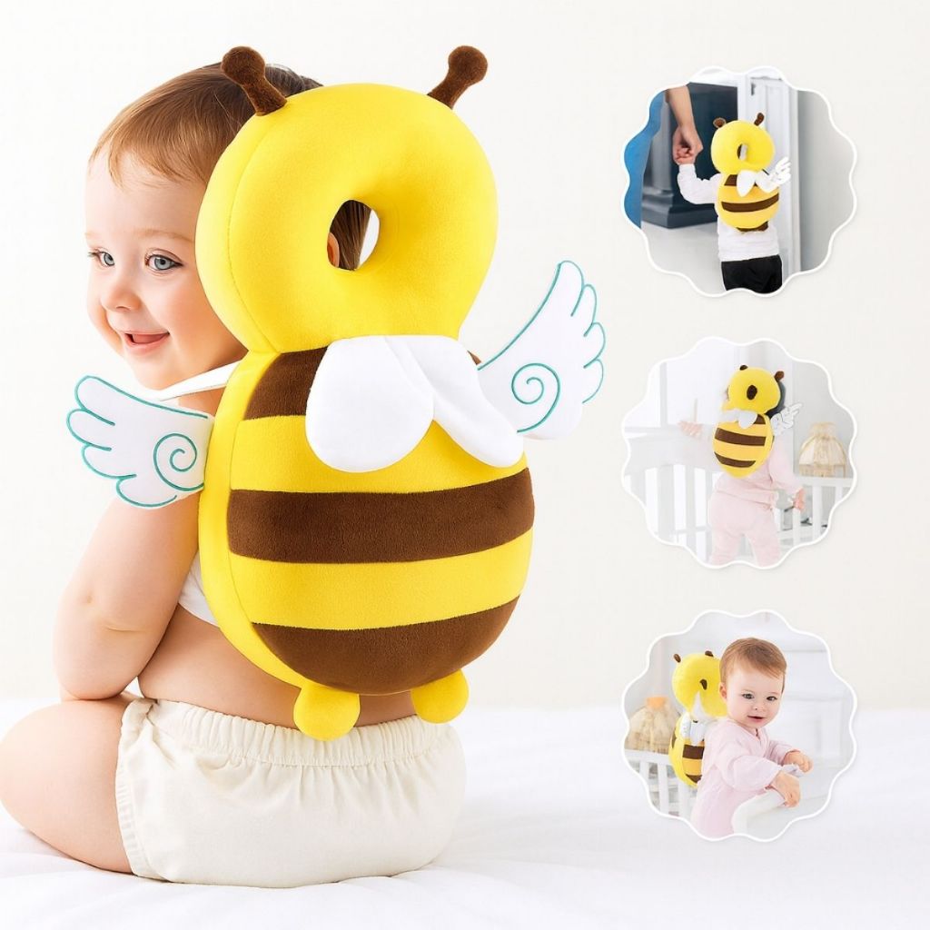Mochila Almofada Protetor de Cabeça e Costas Bebê Anti-Queda Segurança Infantil Pelúcia Dutoys em Oferta na Shopee