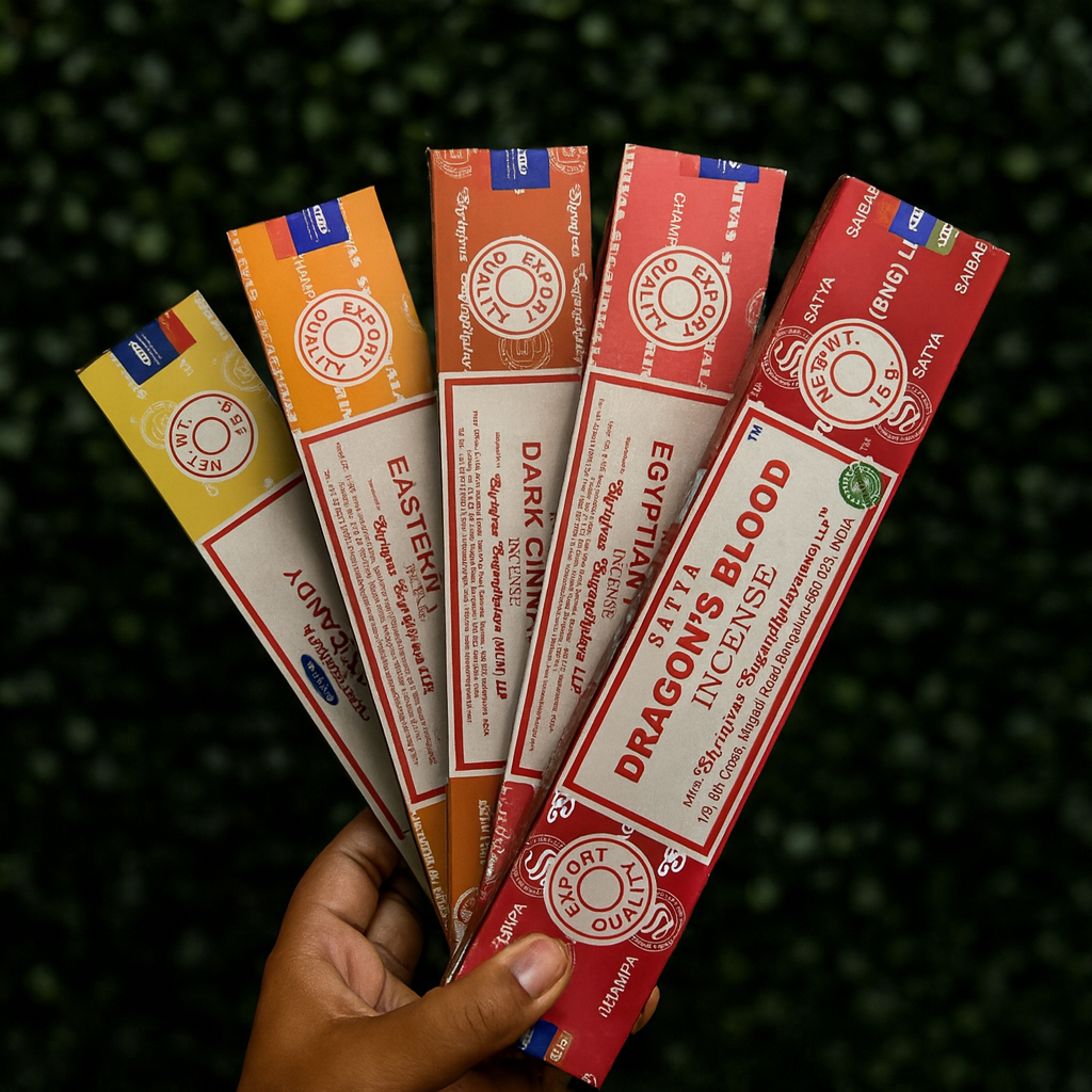 Incenso Indiano Massala Puro Satya 7,5g - Diversos Aromas em Oferta na Shopee