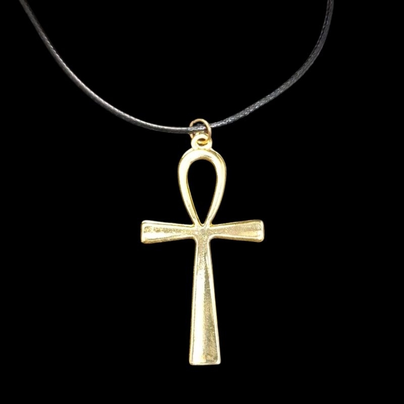 Colar Ankh DOURADO, cruz ansata, Egito, witchcraft, esotérico, bruxa, gótico, goth, SANDMAN [ CR ]