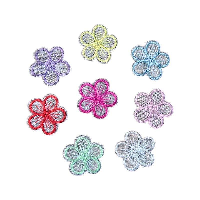 Flor de Tule Bordada 3,5 cm – Pacote com 10 unidades Promoção