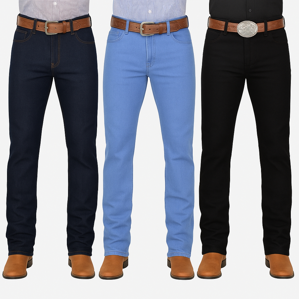Calça Masculina Jeans Country Premium Tradicional Com Elastano Promoção em Oferta na Shopee
