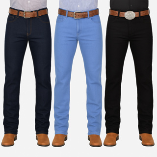 Calça Masculina Jeans Country Premium Tradicional Com Elastano Promoção em Oferta na Shopee