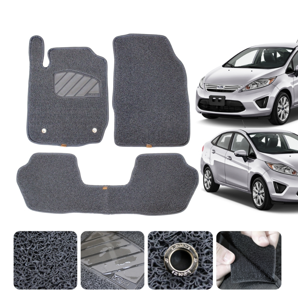 Tapete para Carro New fiesta 2015 a 2024 Capacho traseiro inteiriço Sem odor Original Lanzi Grafite