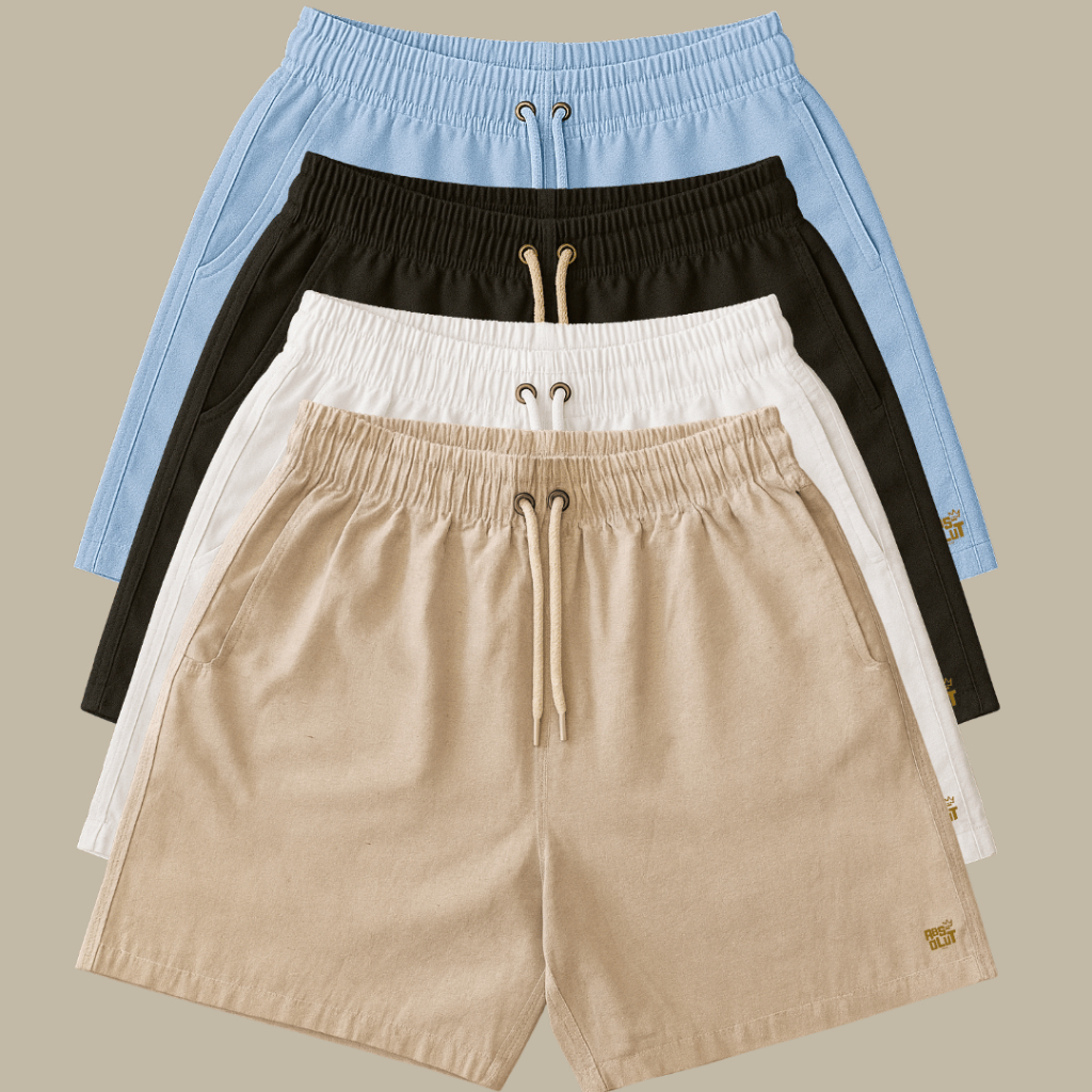 Kit 4 Bermudas Linho Masculina Short Mauricinho Casual Praia Moda Verão Linho Fio Tinto em Oferta na Shopee