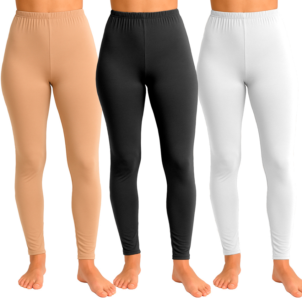 Calça Segunda Pele Lisas Microfibra Anti Transparência Segurança Feminina em Oferta na Shopee