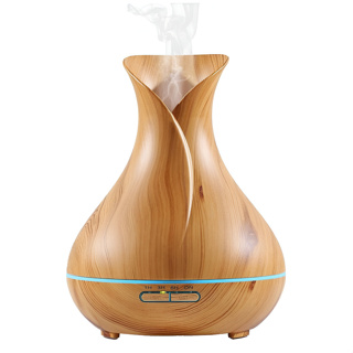 Difusor de aroma Efeito Madeira de umidificador LED de madeira 500ml Aromatizador Casa Decoração em Oferta na Shopee