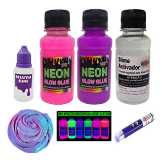 Kit Slime Neon Lembrança Festa Presente Menina em Oferta na Shopee