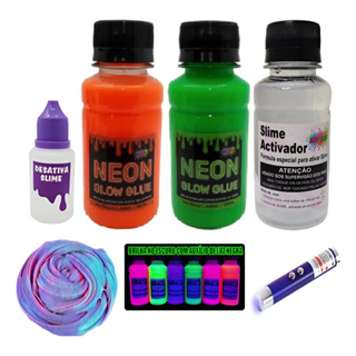 Kit Slime Neon Lembrança Festa Presente Menino em Oferta na Shopee