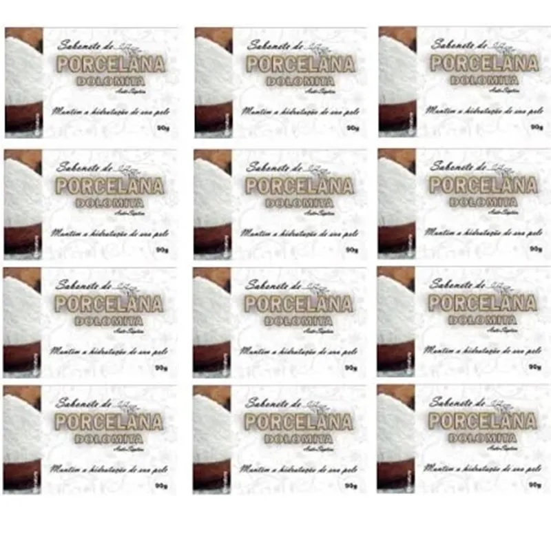12 UN Sabonete Barra de Porcelana (Dolomita) 90g - Bionature
