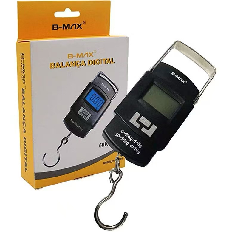 Balança Digital Portátil de Mão – Para Malas, Bolsas e Pesca (Até 50kg)