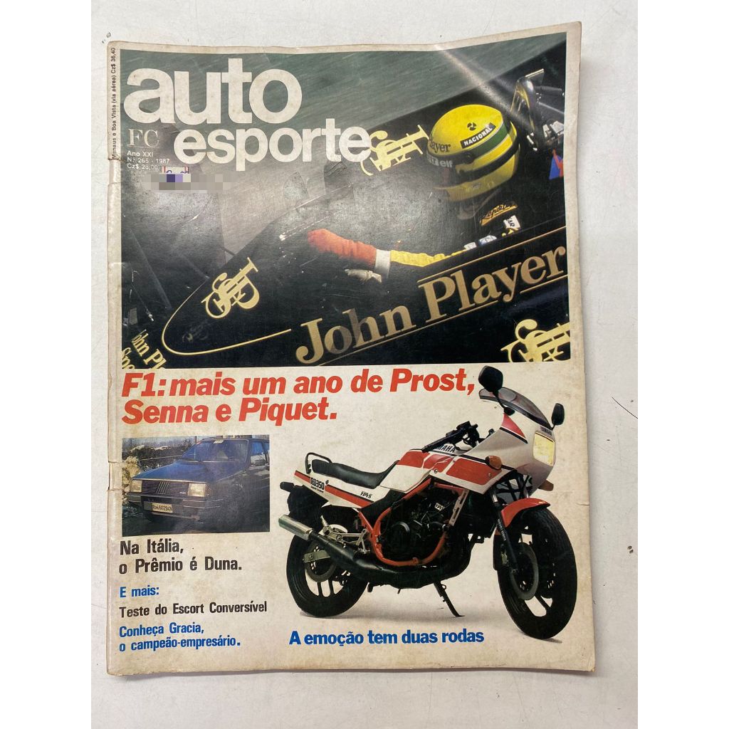 Revista Auto Esporte Ayrton Senna Escort Conversível 20481
