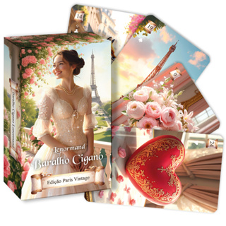 Baralho Cigano Tarot Lenormand Ed. Paris Vintage Idioma Português, 40 cartas + livreto + caixa em Oferta na Shopee