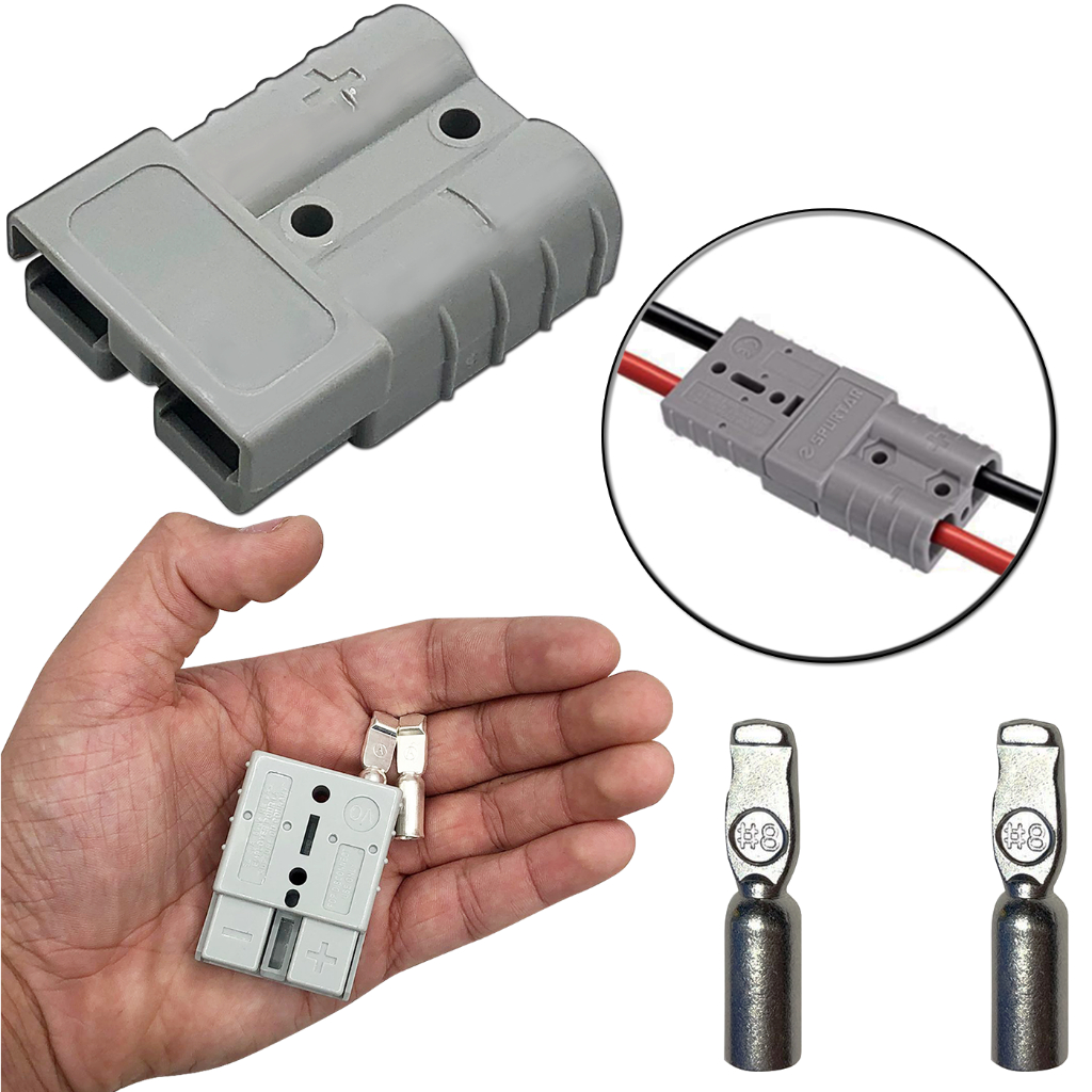 Kit 2x Conector Alojamento Para Cabos 50a Bateria Externa Nobreak
