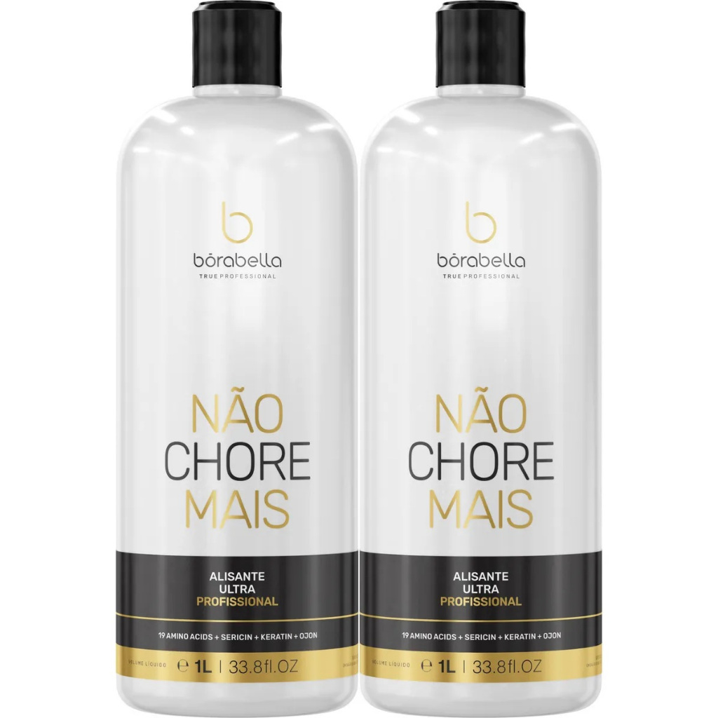Kit 2 Ativo Progressiva Não Chore Mais Passo 2 Alisante Ultra 1l 19 Aminoacidos Borabella Original