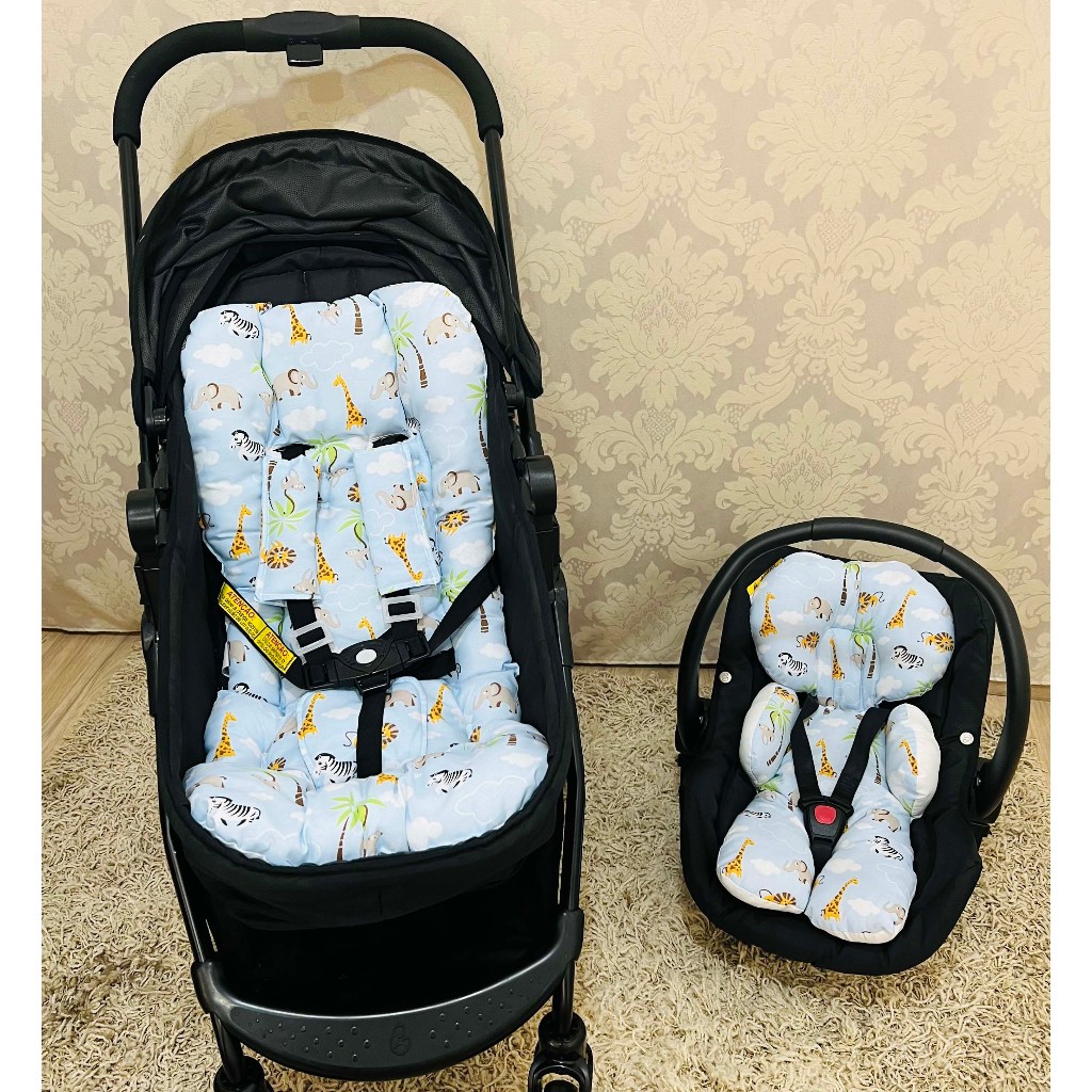 Kit Redutor de Bebê Conforto E Colchonete de Carrinho com Protetor de Cinto