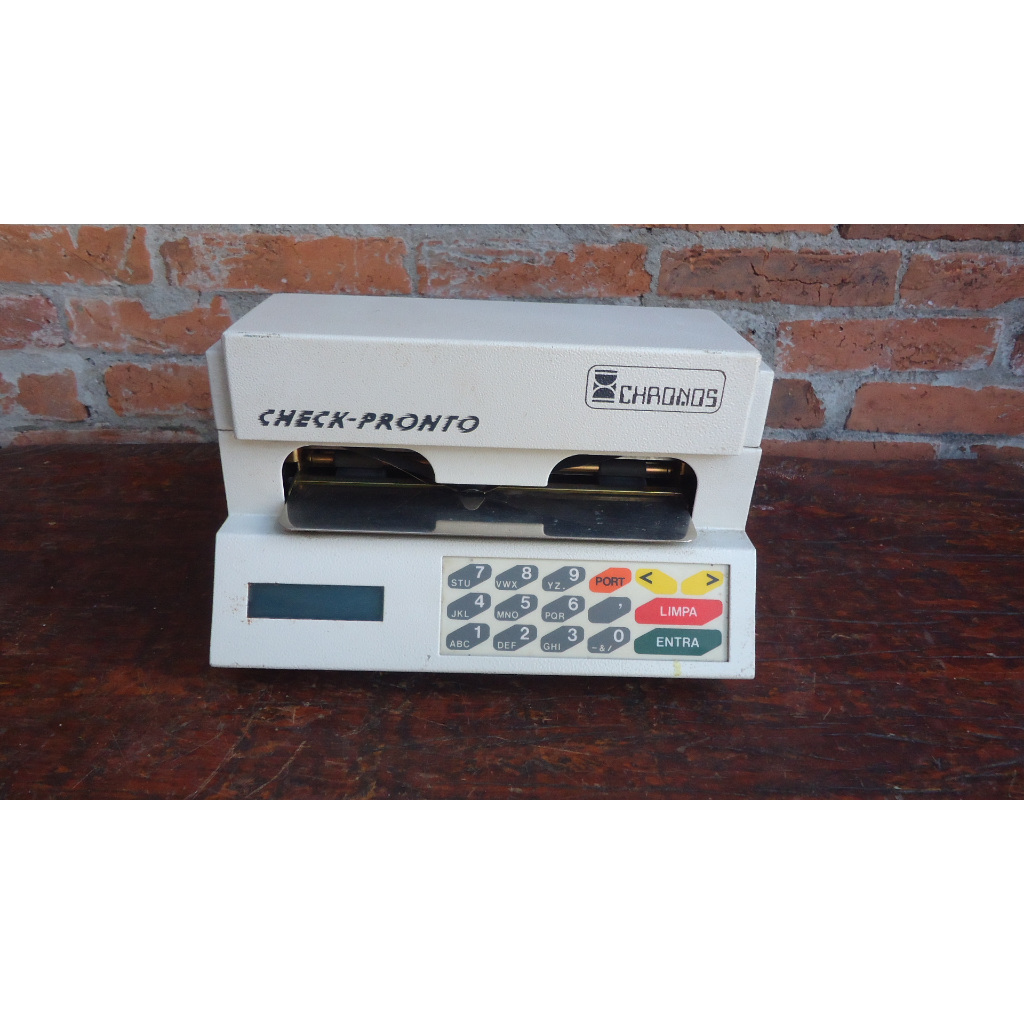 com defeito maquina de preencher cheque chronos check pronto mod acc 300 110/220 volts usado