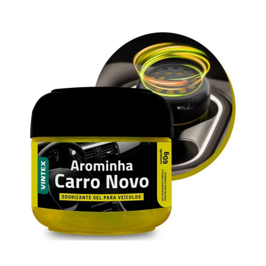 Odorizador Automotivo Arominha Gel Carro Novo 60g Vintex em Oferta na Shopee