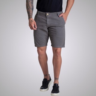 Bermuda Social  Sarja Chino de Brim Bermudas Bolso Faca Tradicional Masculina