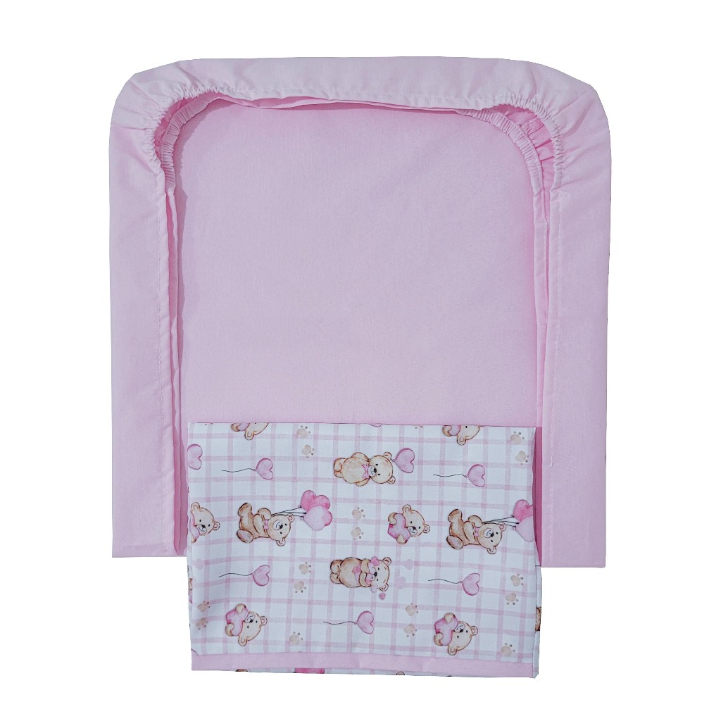 Lençol de Carrinho de Bebê 2 Peças - Lençol com Elástico + Fronha