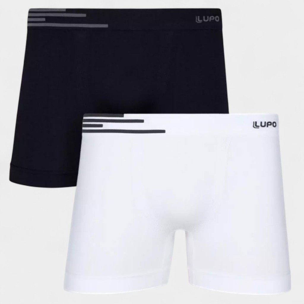 Kit 2 Cuecas Boxer Lupo Microfibra Sem Costura Original